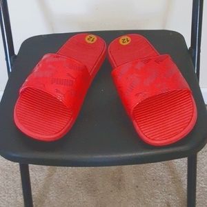 Men's Pair Red Puma Slides
